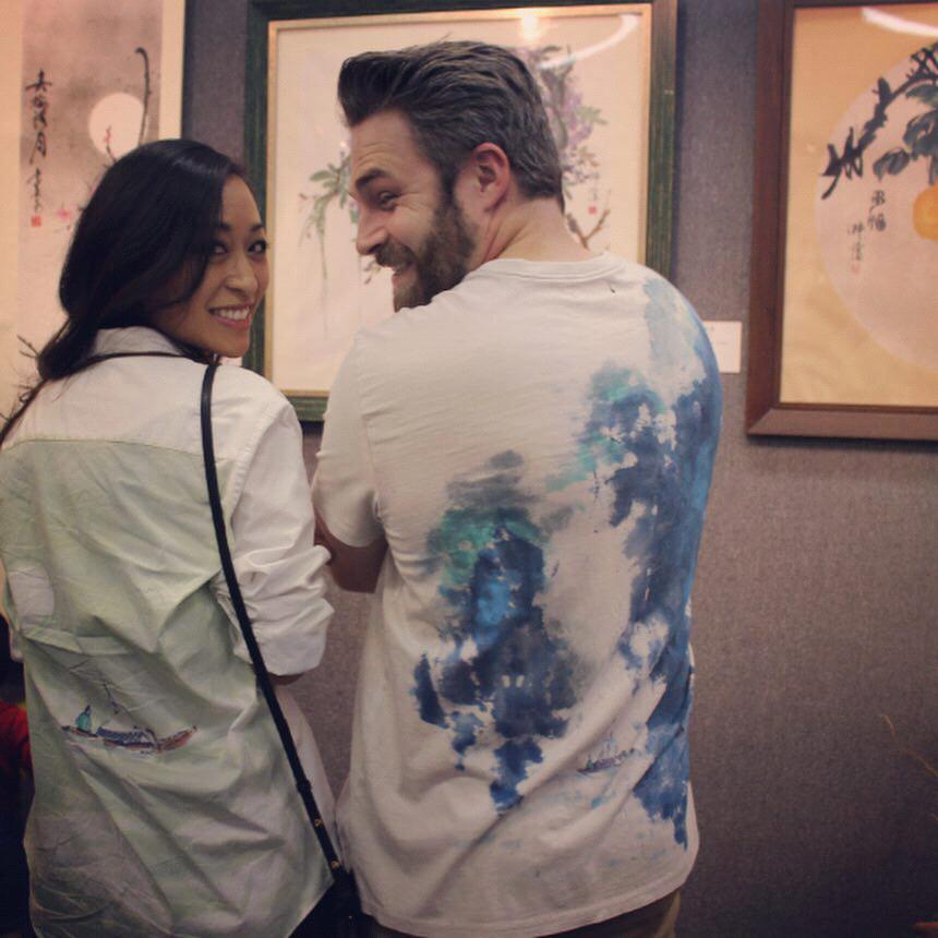 Supporting mom's art show