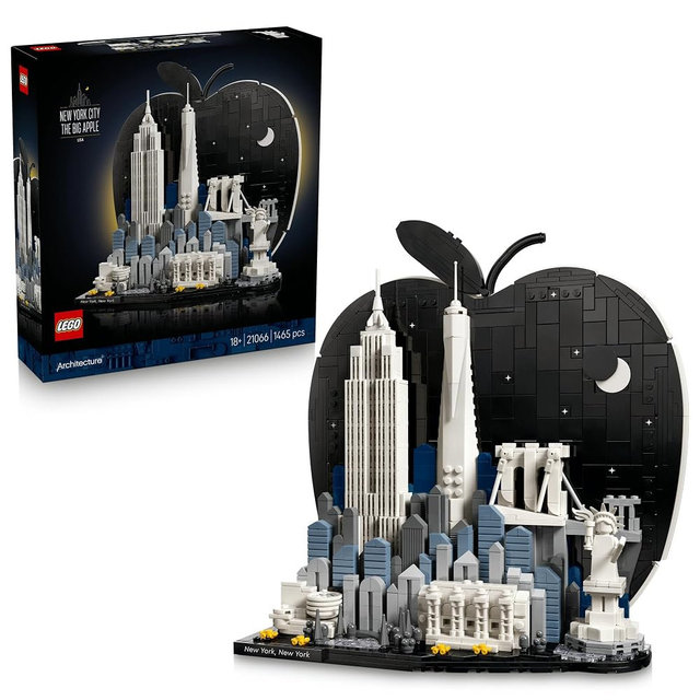 LEGO Architecture New York City – The Big Apple Building Set for Adults, Ages 18+ - Decor for Bedroom, Office or Desk - Gift for Men & Women - 21066