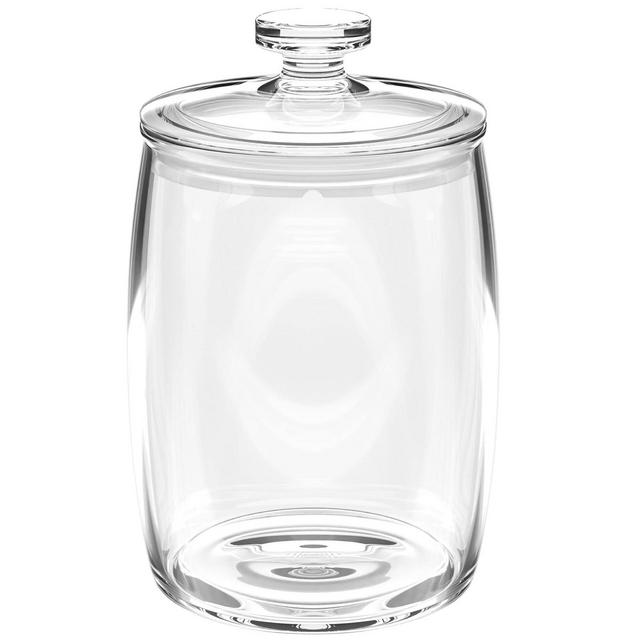 Amici Home Arlo Collection Glass Canister Cookie Jar, Food Safe, Push Top Lid and Plastic Gasket,76 Ounces, Small