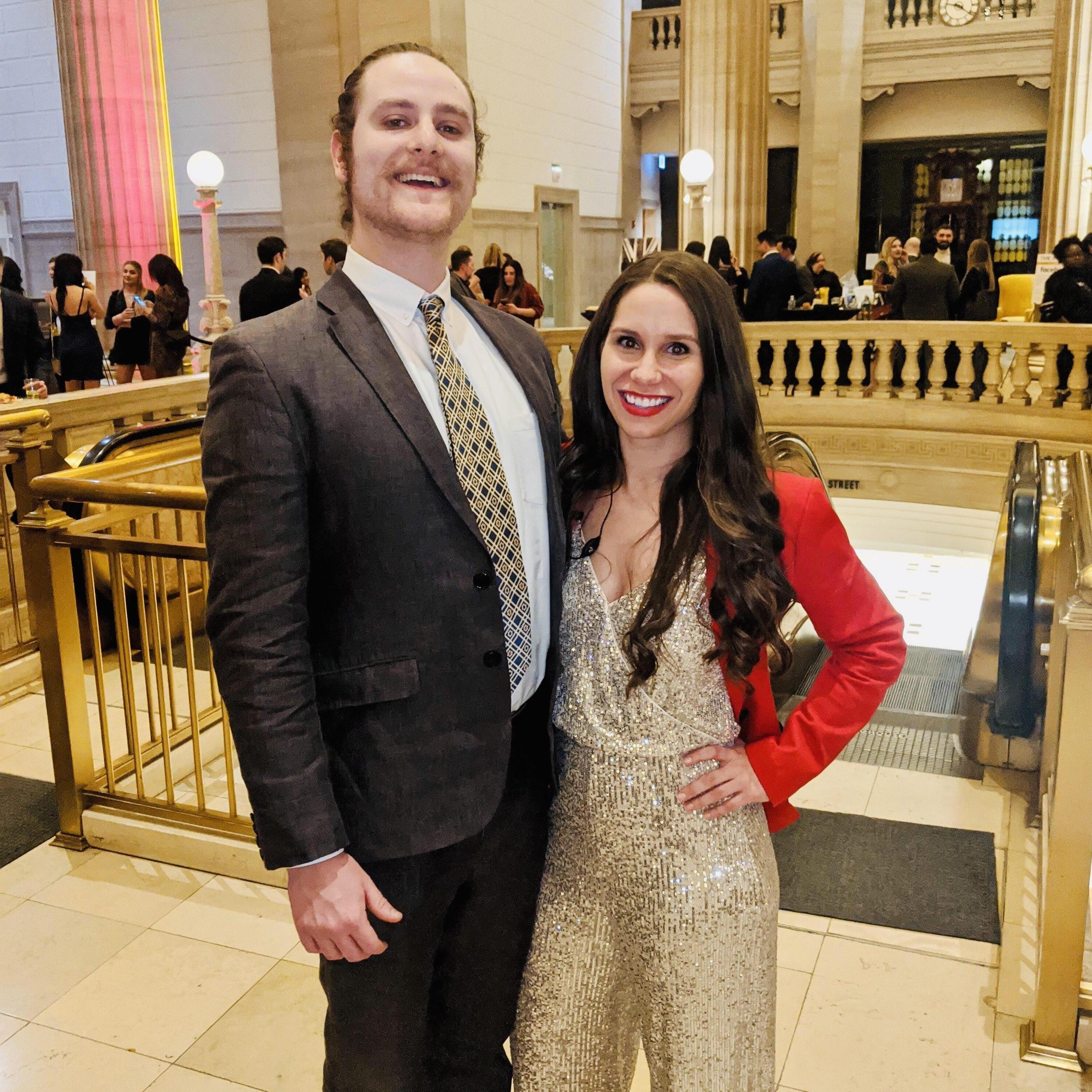 Chelsea's annual Shake & Stir fundraising gala for CYC. Nick is always there to support.