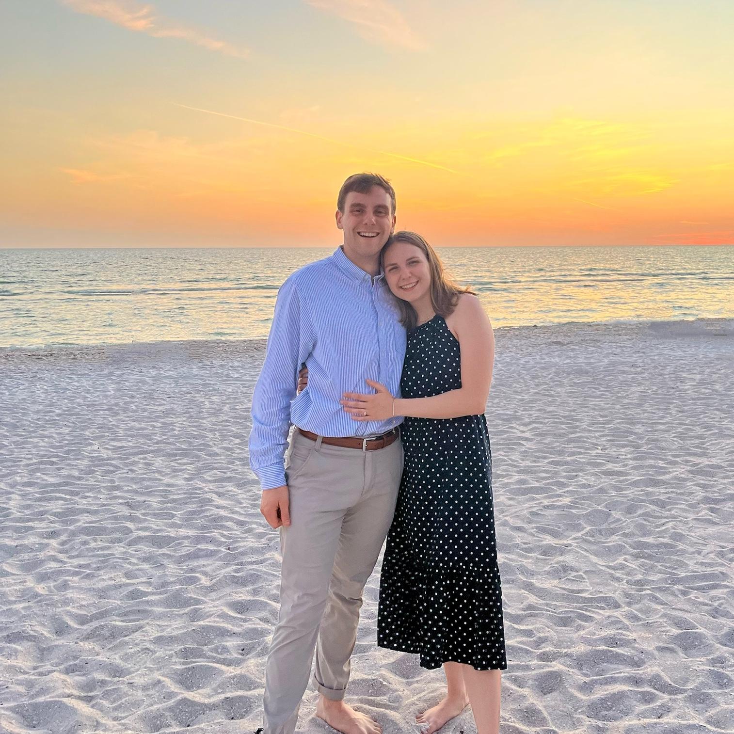On a beach in Naples, Florida, celebrating Emma’s brother’s law school graduation.