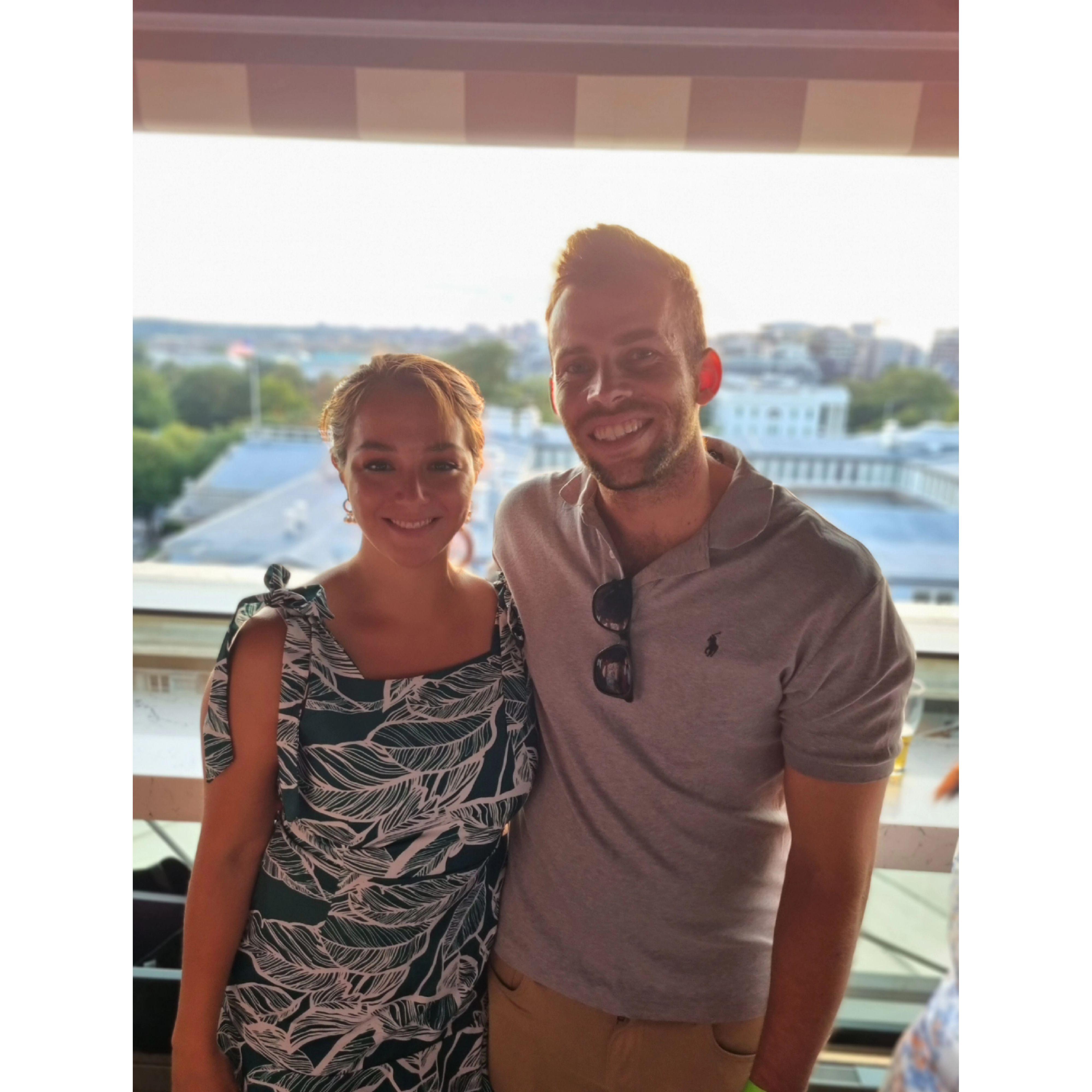 Our first weekend in DC with the White House in the background.