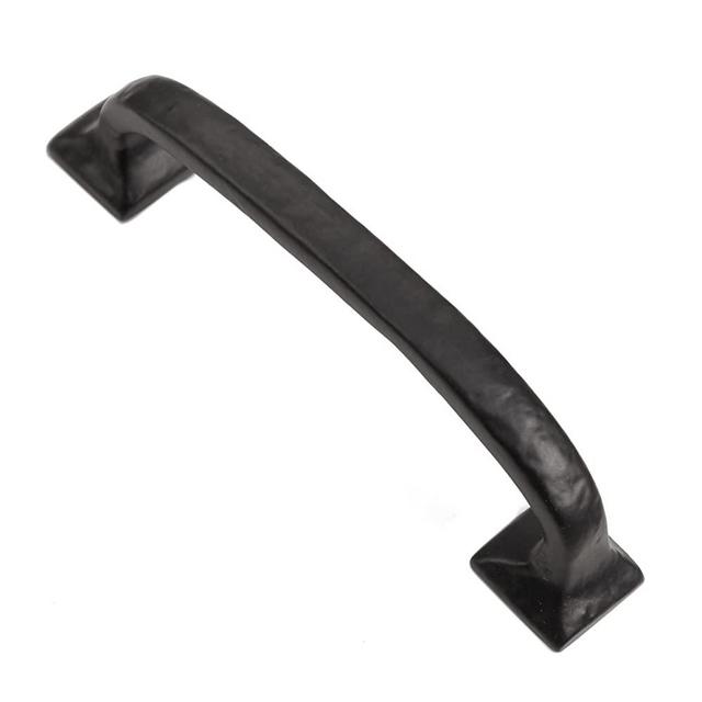 Iron Valley - (4-1/8" C2C) Modern Texture Cabinet Handle Pull - (5 Pack) Solid Cast Iron