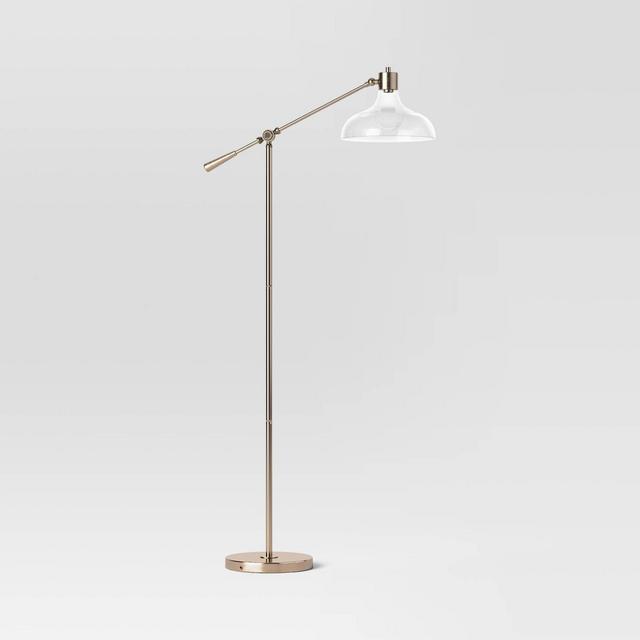 Crosby Glass Shade Floor Lamp Brass - Threshold™