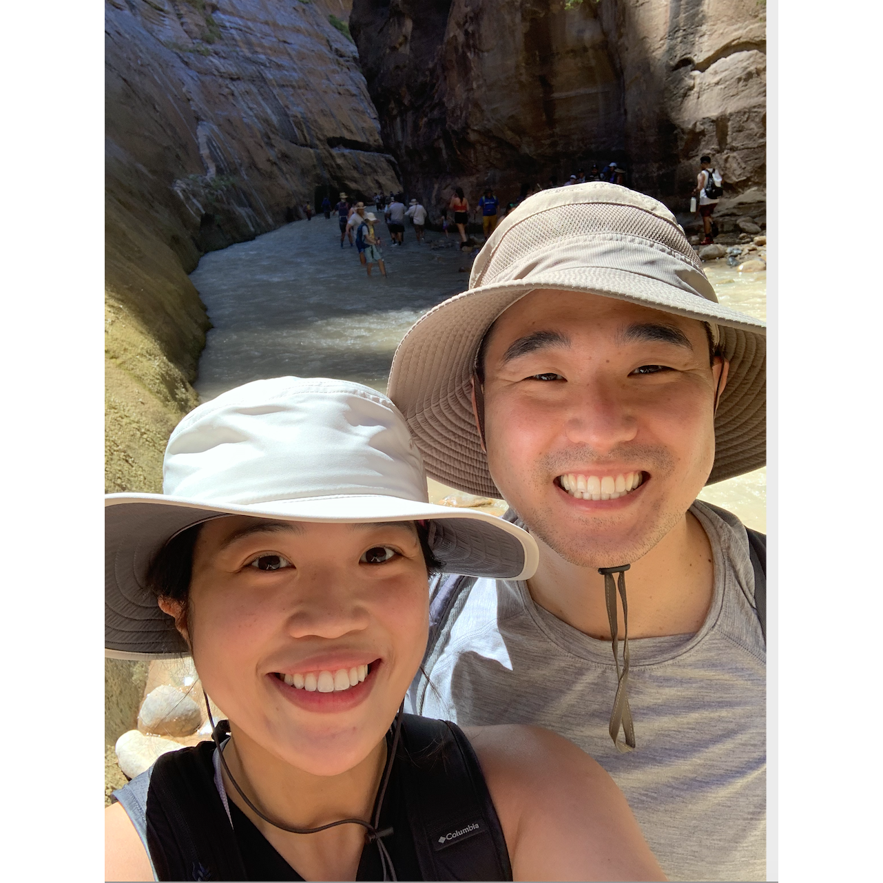Walking through the Narrows, Zion National Park