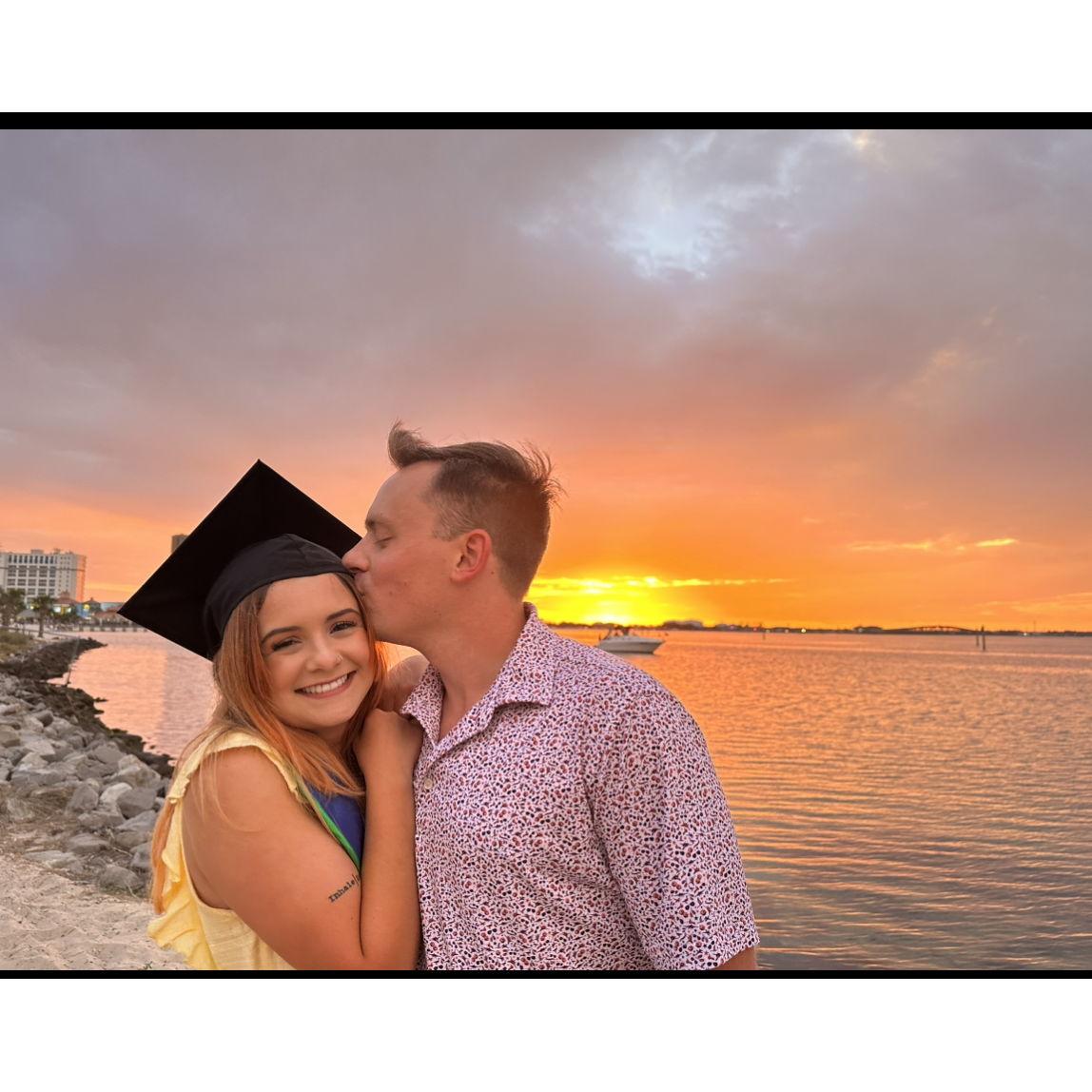 UWF graduation at Liz's favorite Tiki Bar in Pensacola, FL