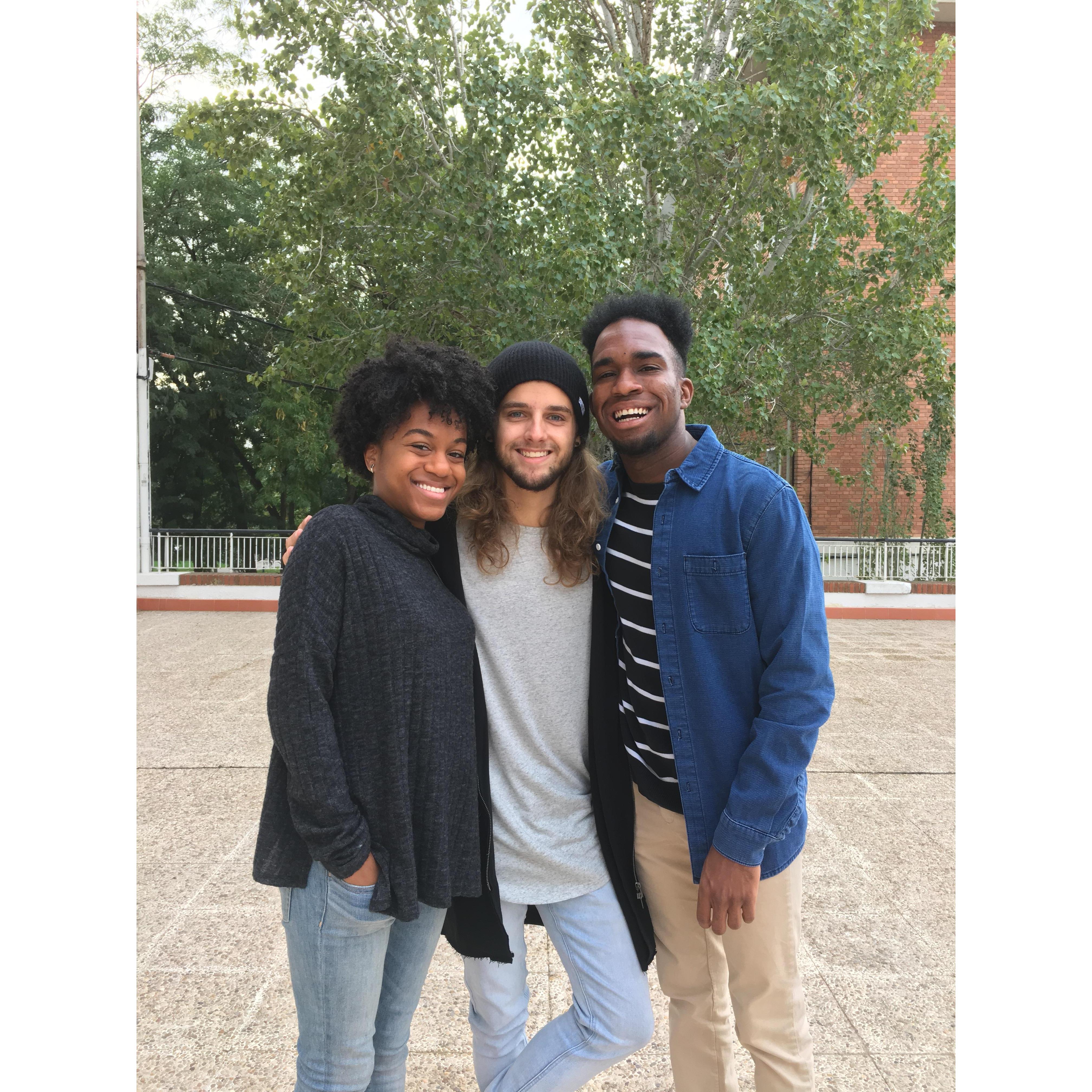 Our first photo taken together in Madrid, Spain!