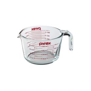 Pyrex 4-Cup Measuring Cup, Clear with Red Graphics