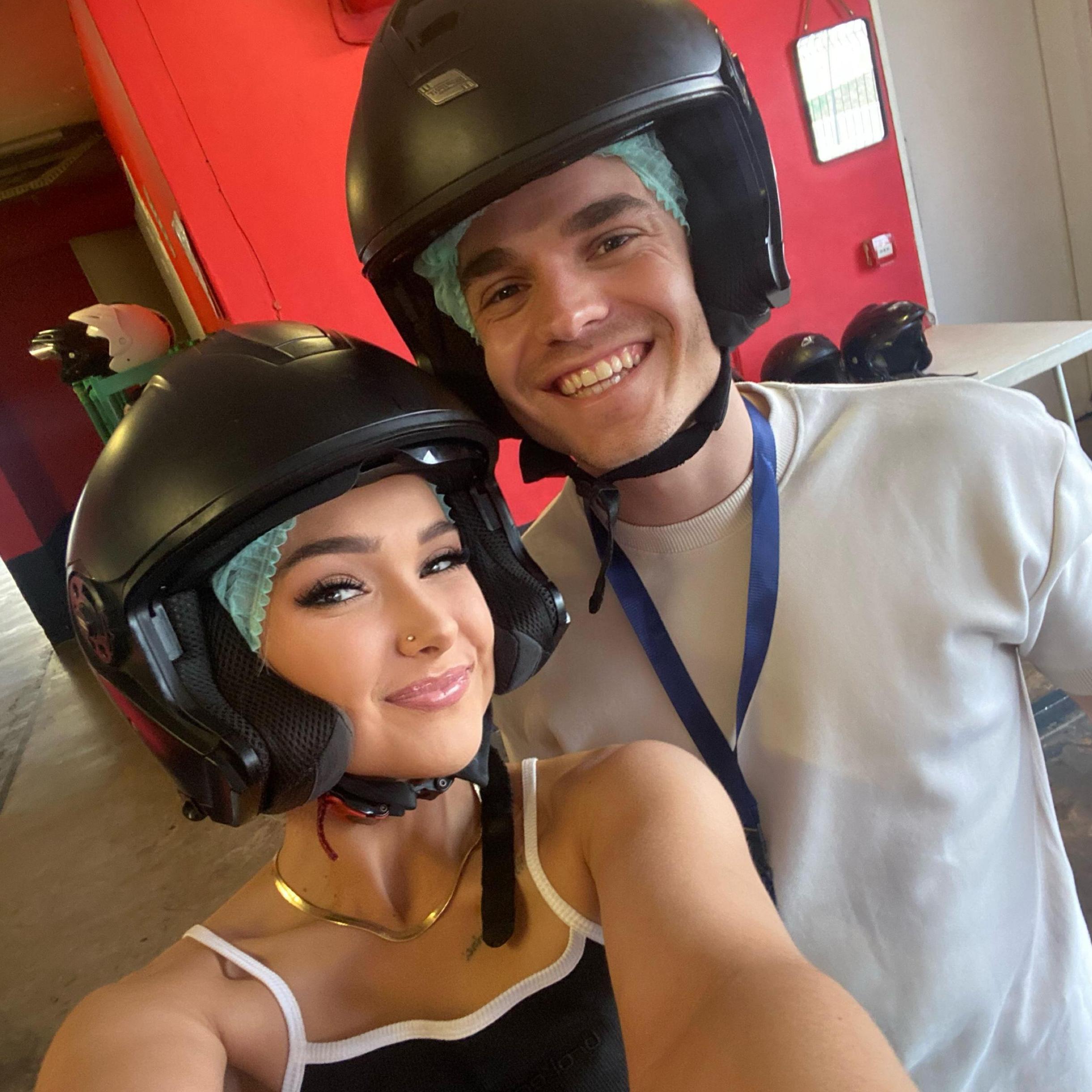 Go-karting on my birthday.