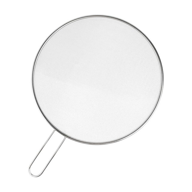 Stainless Steel Splatter Guard, 13-Inch Silver Grease Splatter Guard for Frying Pan, Cooking Pots, and Skillets - Ideal for Kitchen and Dining Room Use