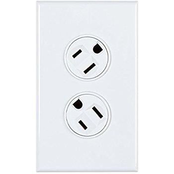 360 Electrical 36010-W Rotating Duplex Outlet, White