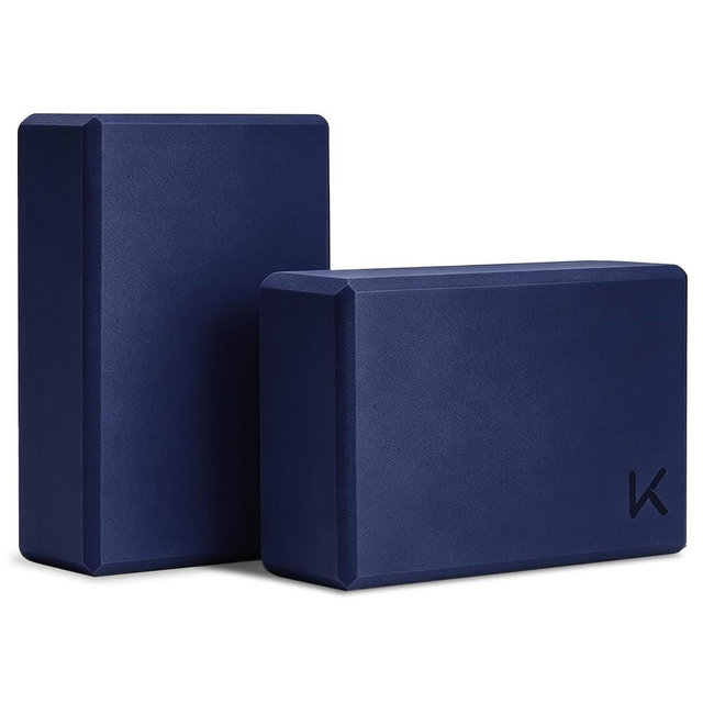 KEEP Yoga Block, High-Density EVA Foam 2 Pack Yoga Block with Non-Slip Textured Surface, Supportive, Lightweight - Ideal for Yoga