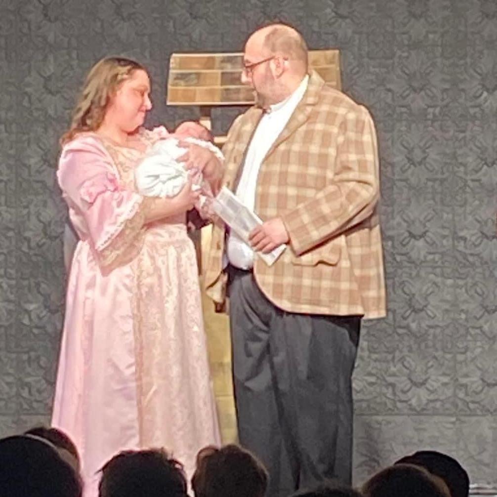We "got married" onstage in Oct. 2022 in a production of Neil Simon's Fools (with a guest appearance from our little buddy Benjamin)!