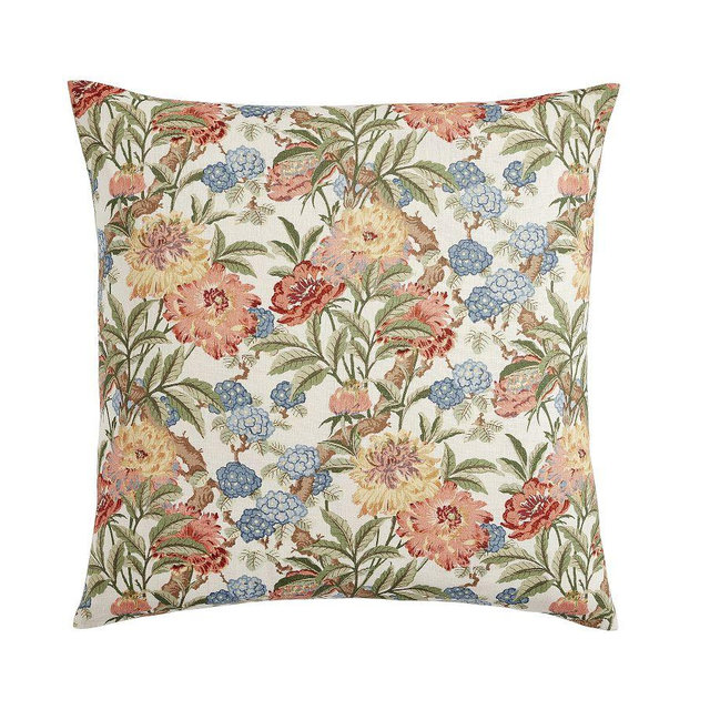 Kravet Garden Floral Ikat Reversible Shams, Multi, Euro