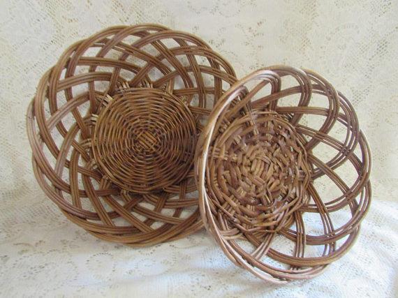 Vintage Wicker Bread Basket