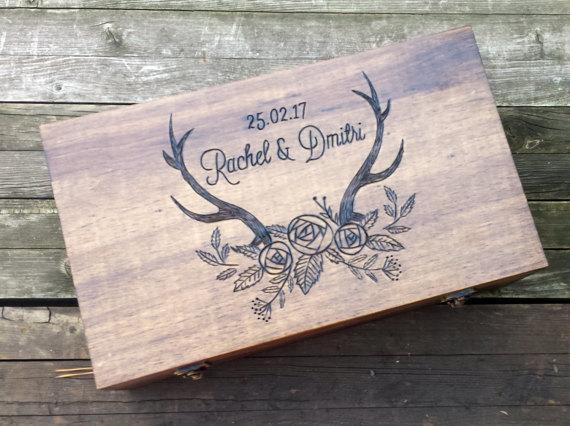 Rustic wine, card, memory, box, love letter, wedding gift