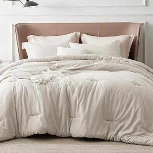 King Size Comforter Set - Beige