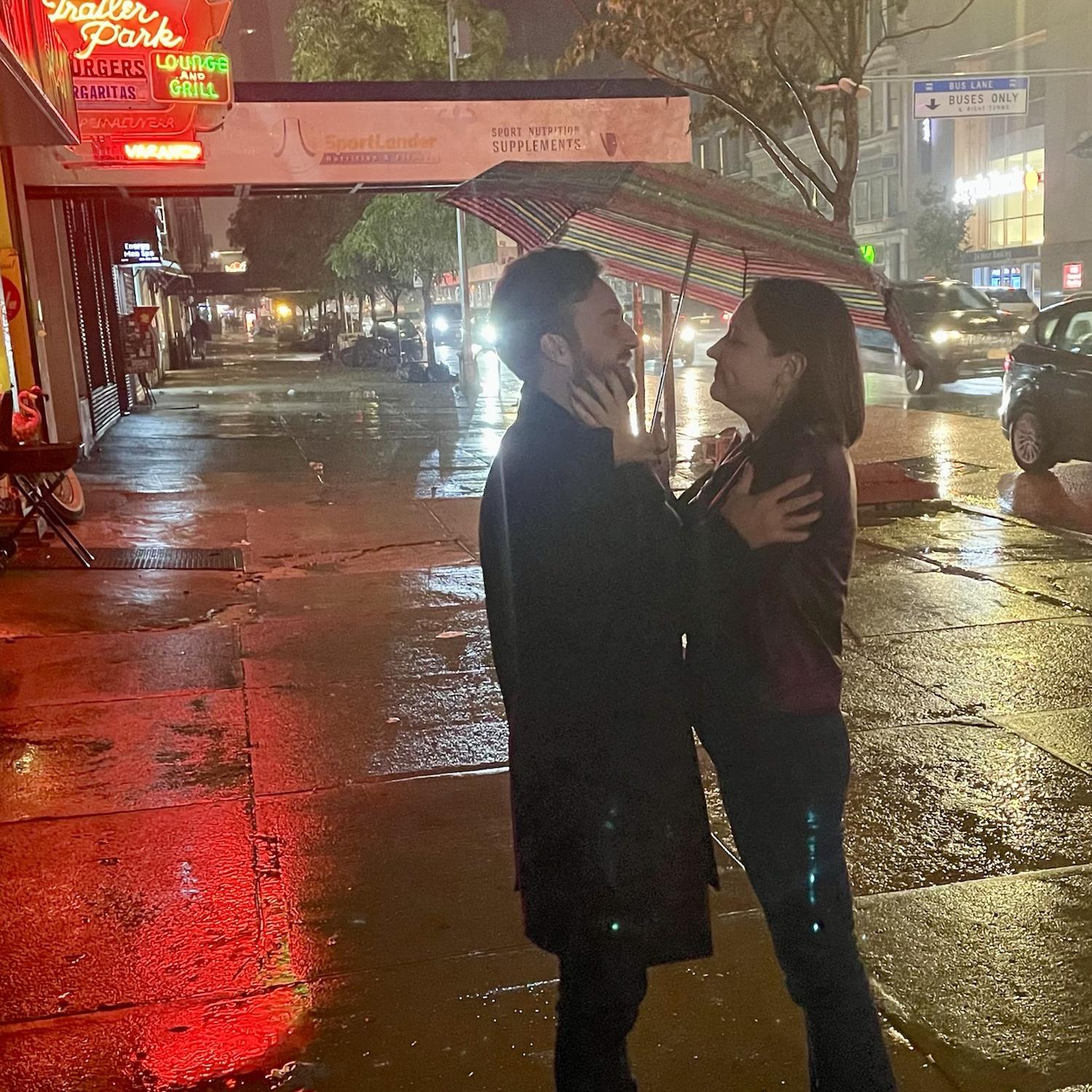 Gabby took this magical photo of us in 2021 when we first started dating. Who knew umbrellas would be our thing...