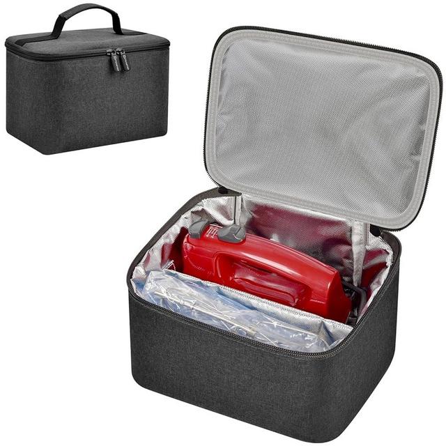 Steadtep Digital Hand Mixer Carrying Bag for KitchenAid 5/6/ 7/9 Ultra Power Speed Hand Mixers, Portable Travel Storage Case Bag with Handle for Kitchen Aid Mixer Accessories (Box Only) - Grey