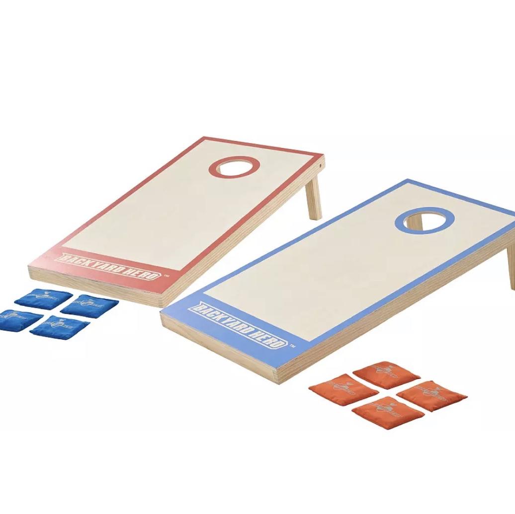 Backyard Hero 2x4 Solid Wooden Cornhole Board Game