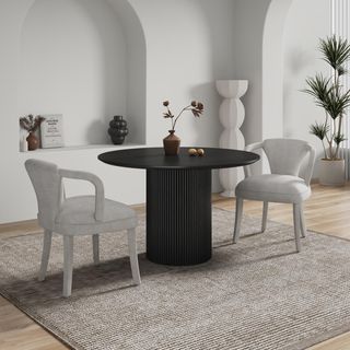 Palmer Modern Tweed Dining Armchair, Set of 2