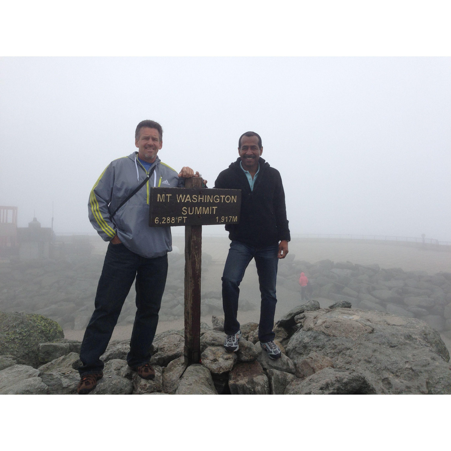 Mark and I on Mount Washington, New Hampshire during a vacation!