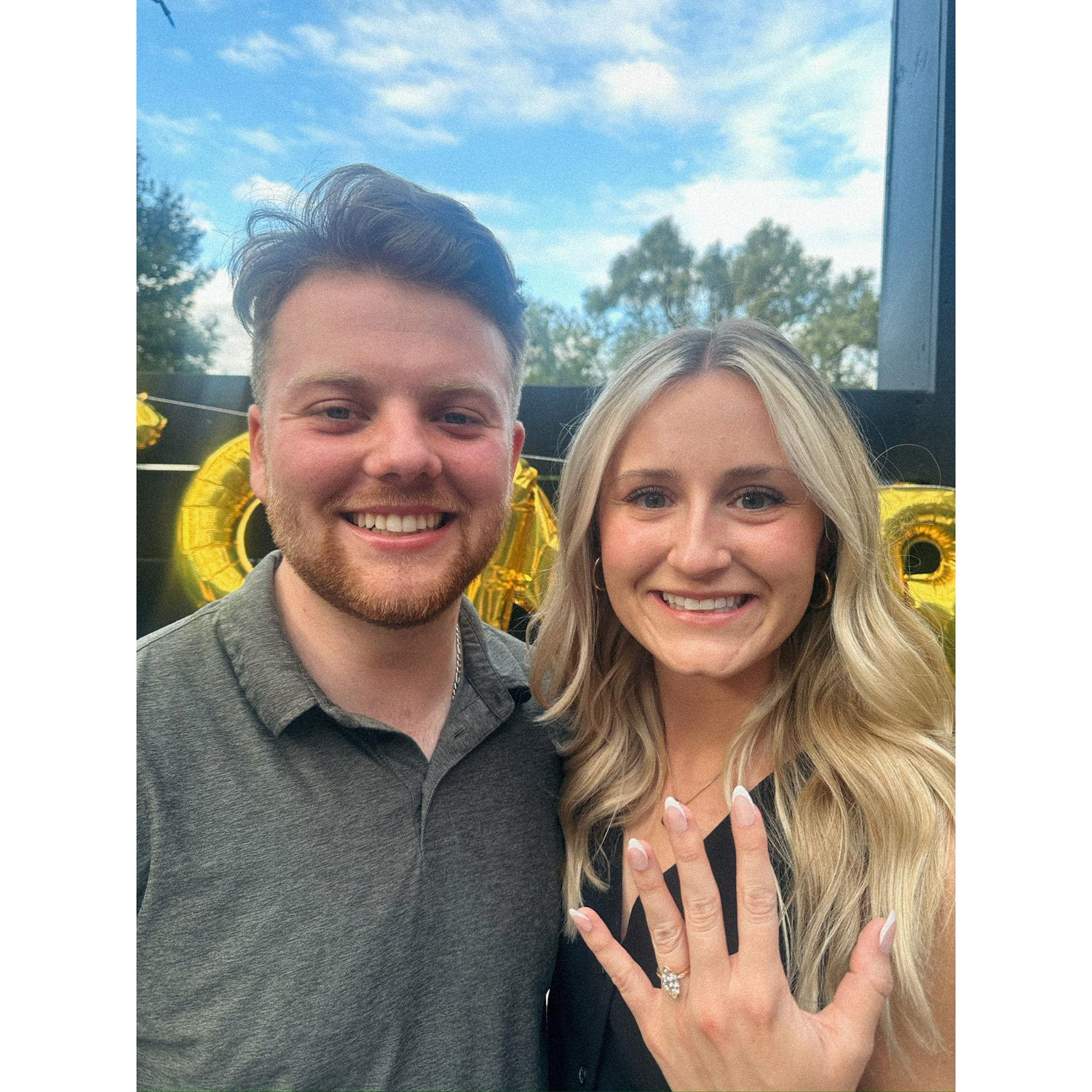Celebrating our engagement with friends & family