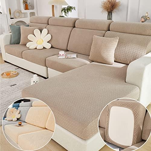 Disayu Magic Sofa Covers, Nolaninterior Magic Sofa Covers, 2023 New Wear-Resistant Universal Sofa Cover Stretch (Texture - Light Coffee,Large Single Seat Cover)