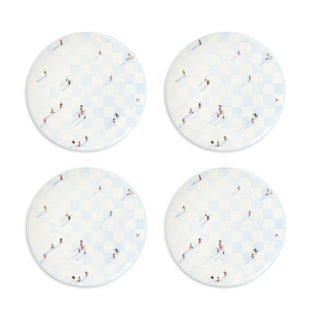 MacKenzie-Childs x Gray Malin Ski Holiday Dinner Plates, Set of 4 - Exclusive