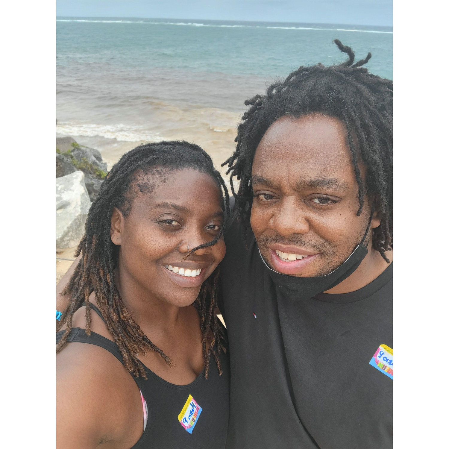 Tiffany & Jullian in Tulum, Mexico visiting the ruins