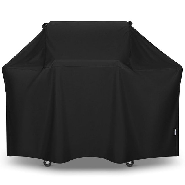 SunPatio BBQ Grill Cover 63 Inch, Outdoor Heavy Duty Waterproof Gas Barbecue Cover, Compatible for All Weber Genesis 300 Series, Compared to Weber 7757, 63" W x 25.6" D x 43.4" H
