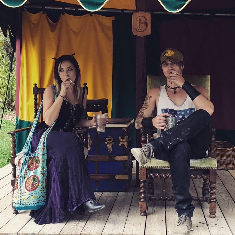 Remember that Renn faire we mentioned? There was chemistry from day one! Taken by a friend, before we started dating!