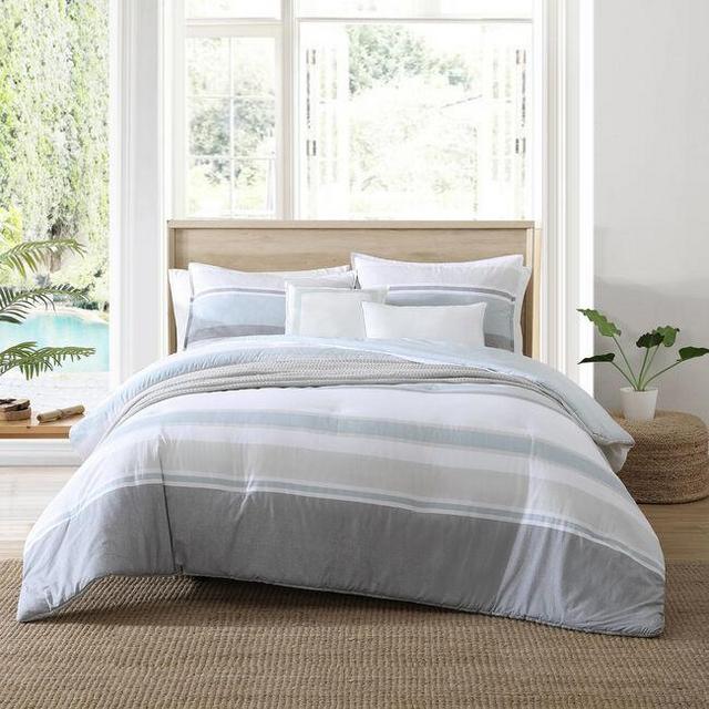 EASTPORT BLUE COMFORTER-SHAM BONUS SET-KING