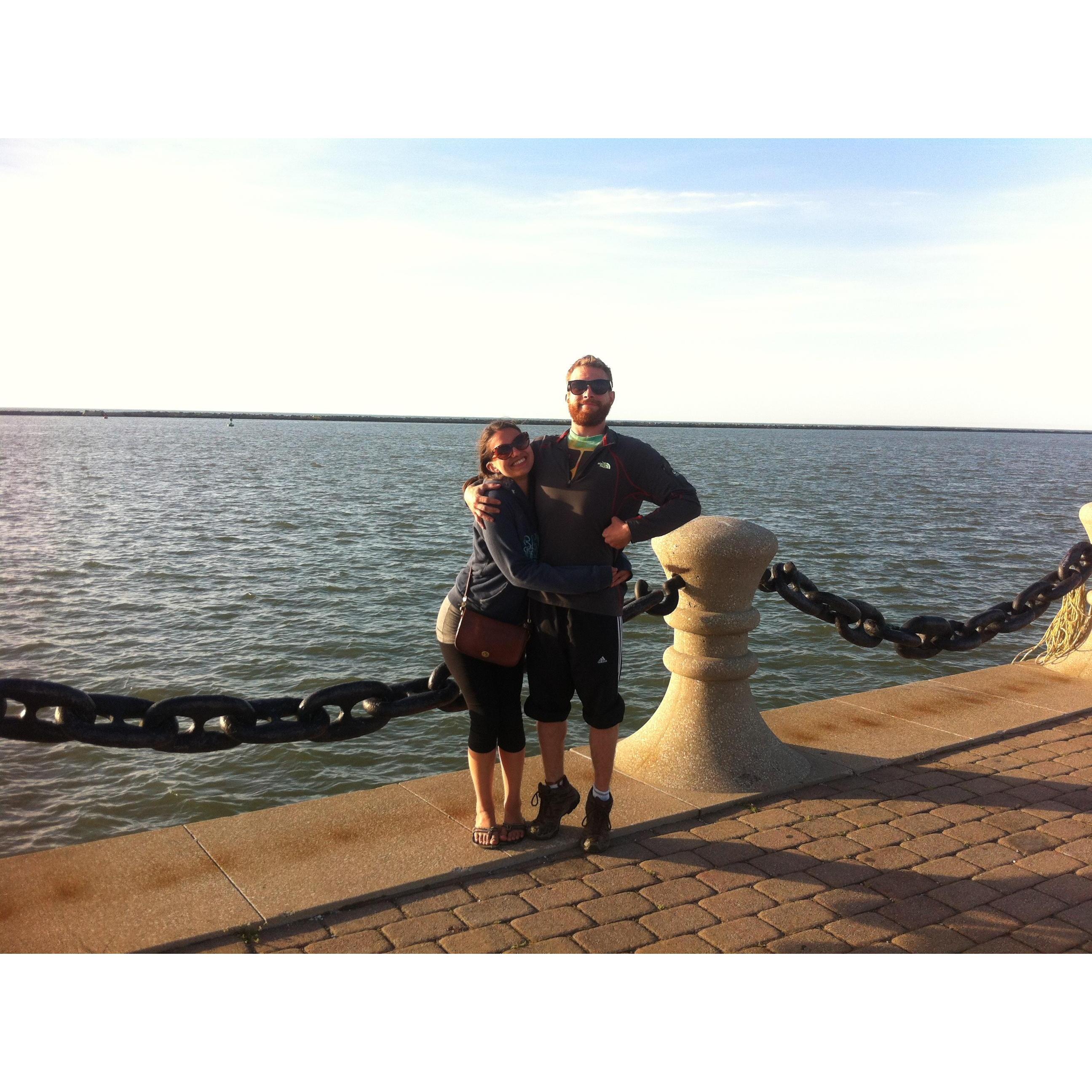 Being goofy at our beloved Lake Erie waterfront in the one and only Cleveland!
