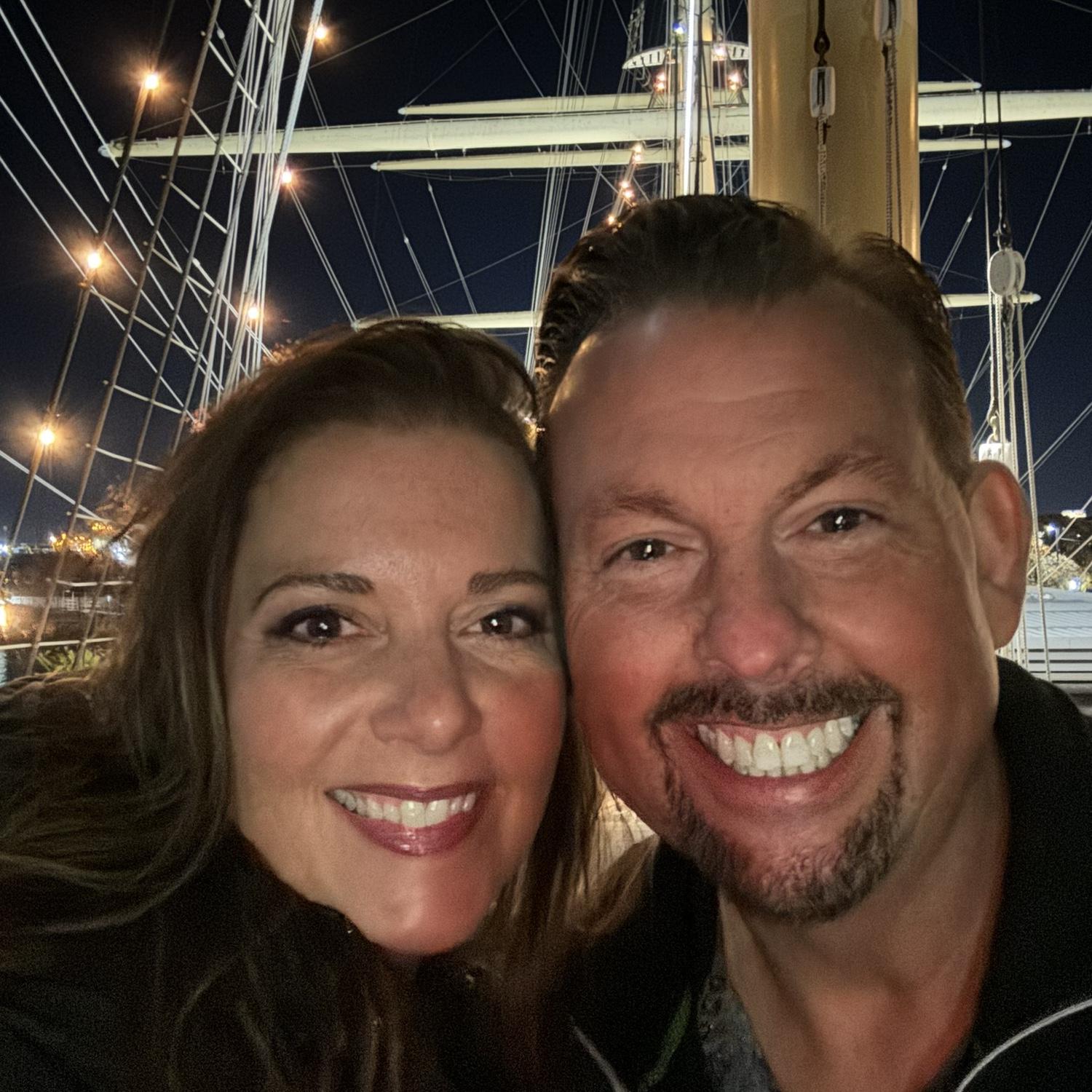 Moments before he popped the question on the upper deck on the Moshulu!! Nov 15, 2024
