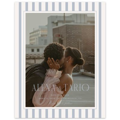 Dusty Blue Wedding Digital Save the Date - Azelie Photo