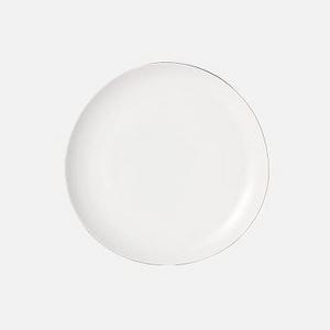 Organic Rimmed Dinnerware, Salad Plate, Set of 4, Gold Rim