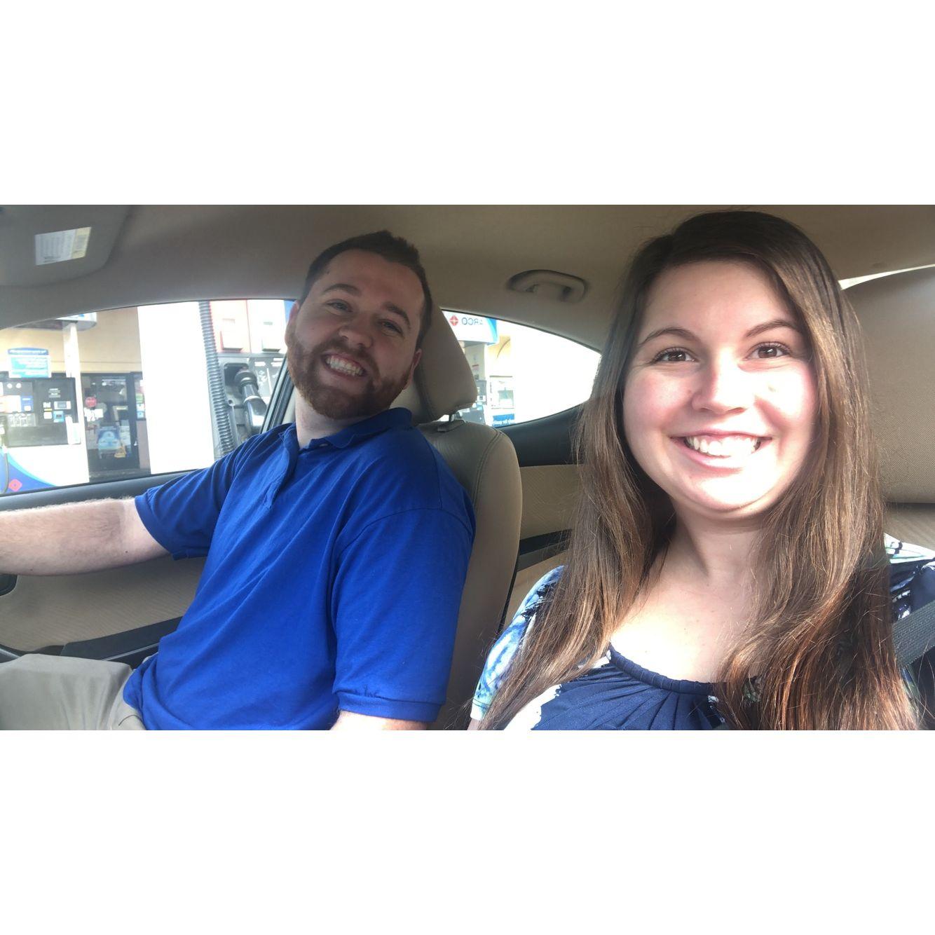 Our first day working at Disneyland just so happened to be our anniversary. What are the chances?