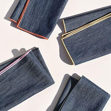 Atelier Saucier Rainbow Napkin Set (Denim)