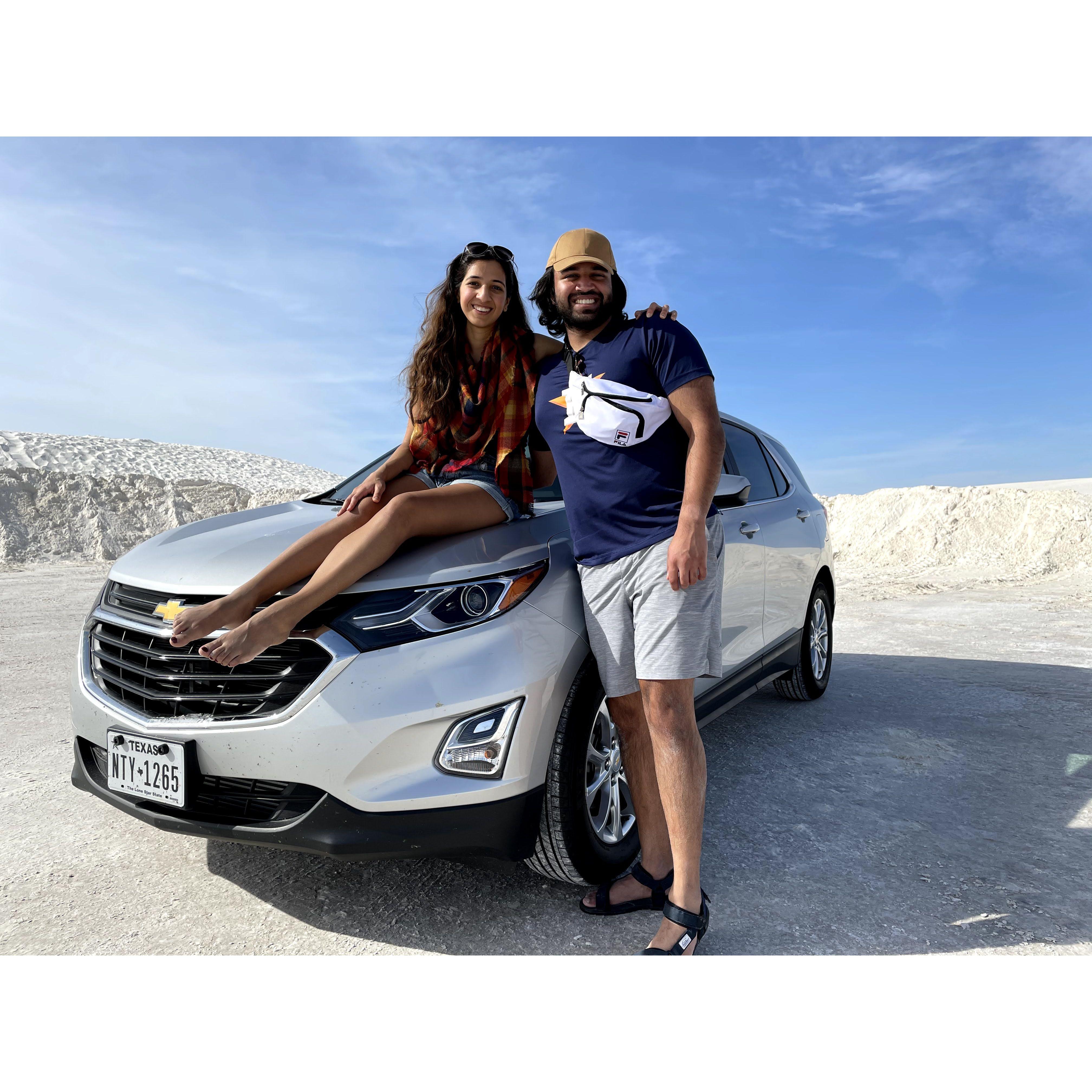 On our first road trip together
