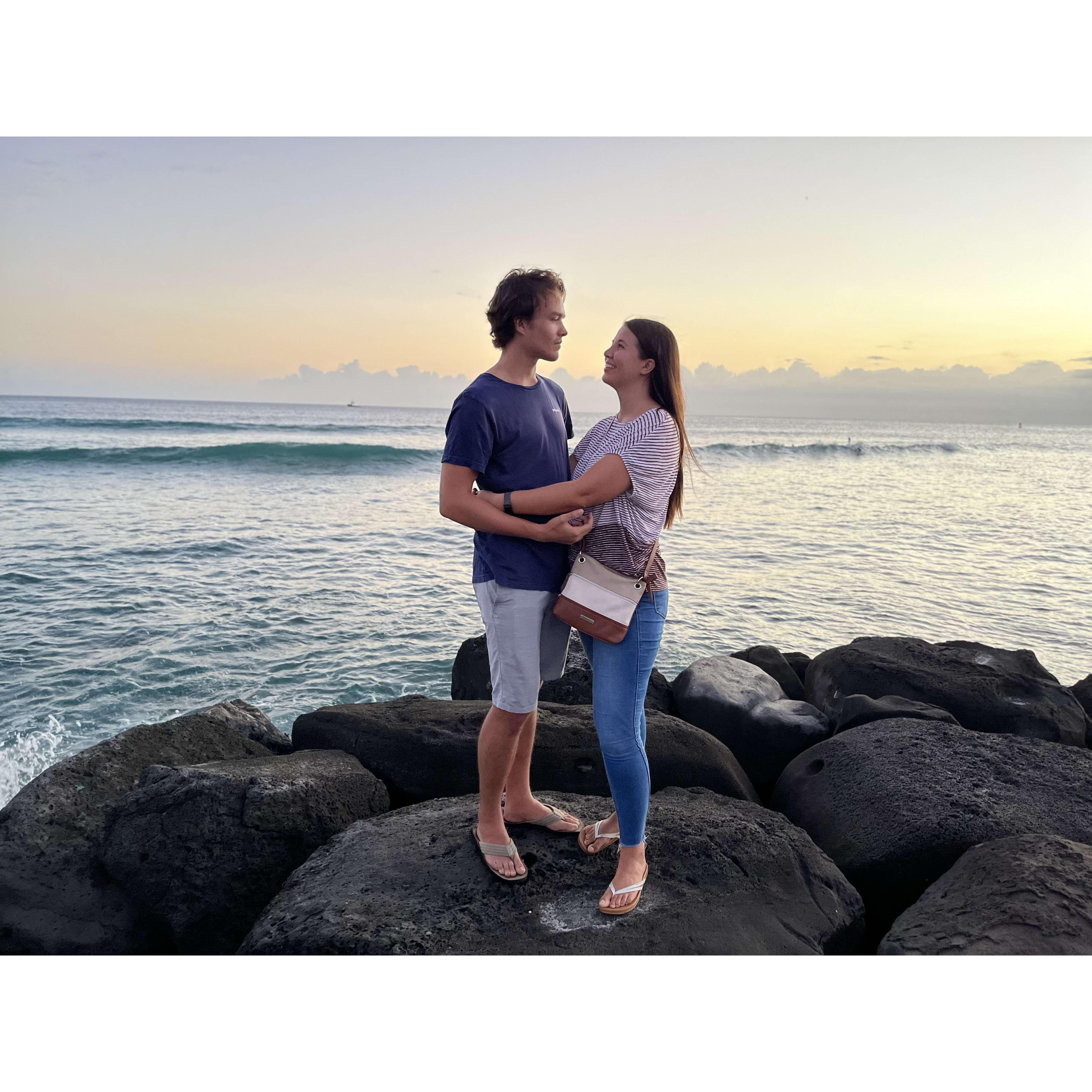 Ocean sunsets will always be a favorite of ours :)