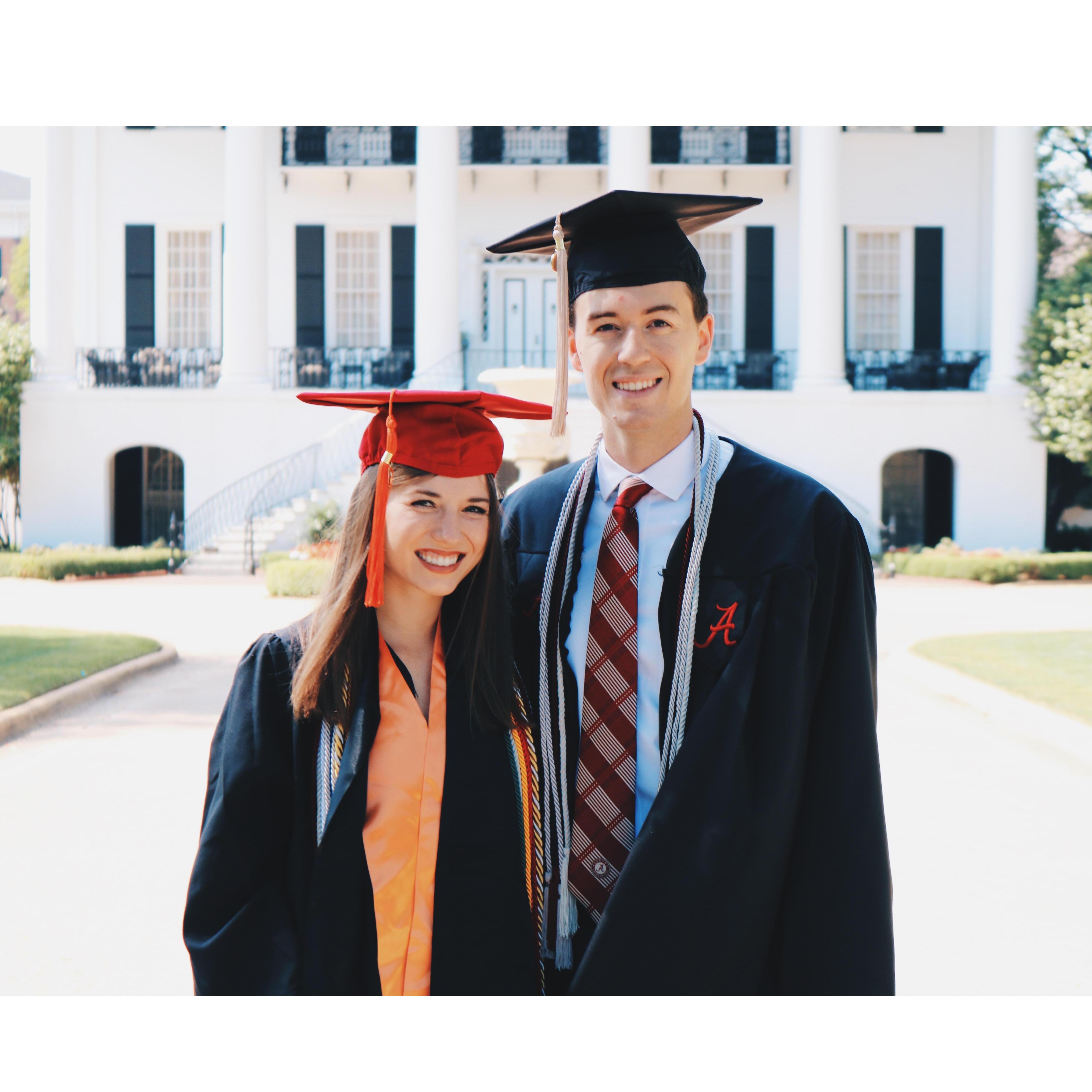We graduated from the University of Alabama in 2018. Will studied management information systems, and Kaylee studied chemical engineering.