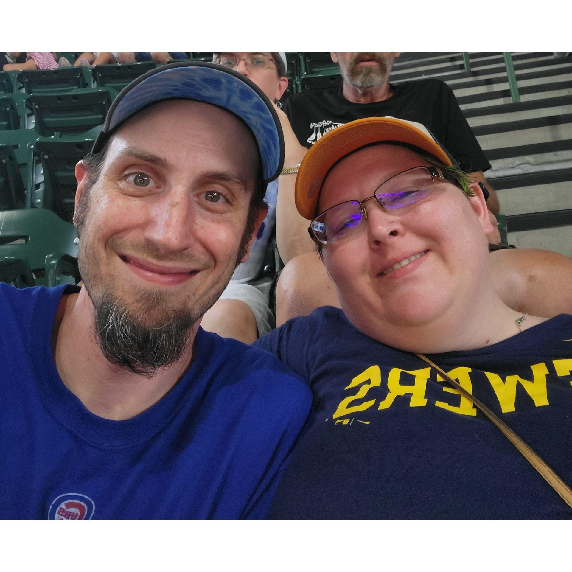 Our first Brewers/Cubs game @ Miller Park
