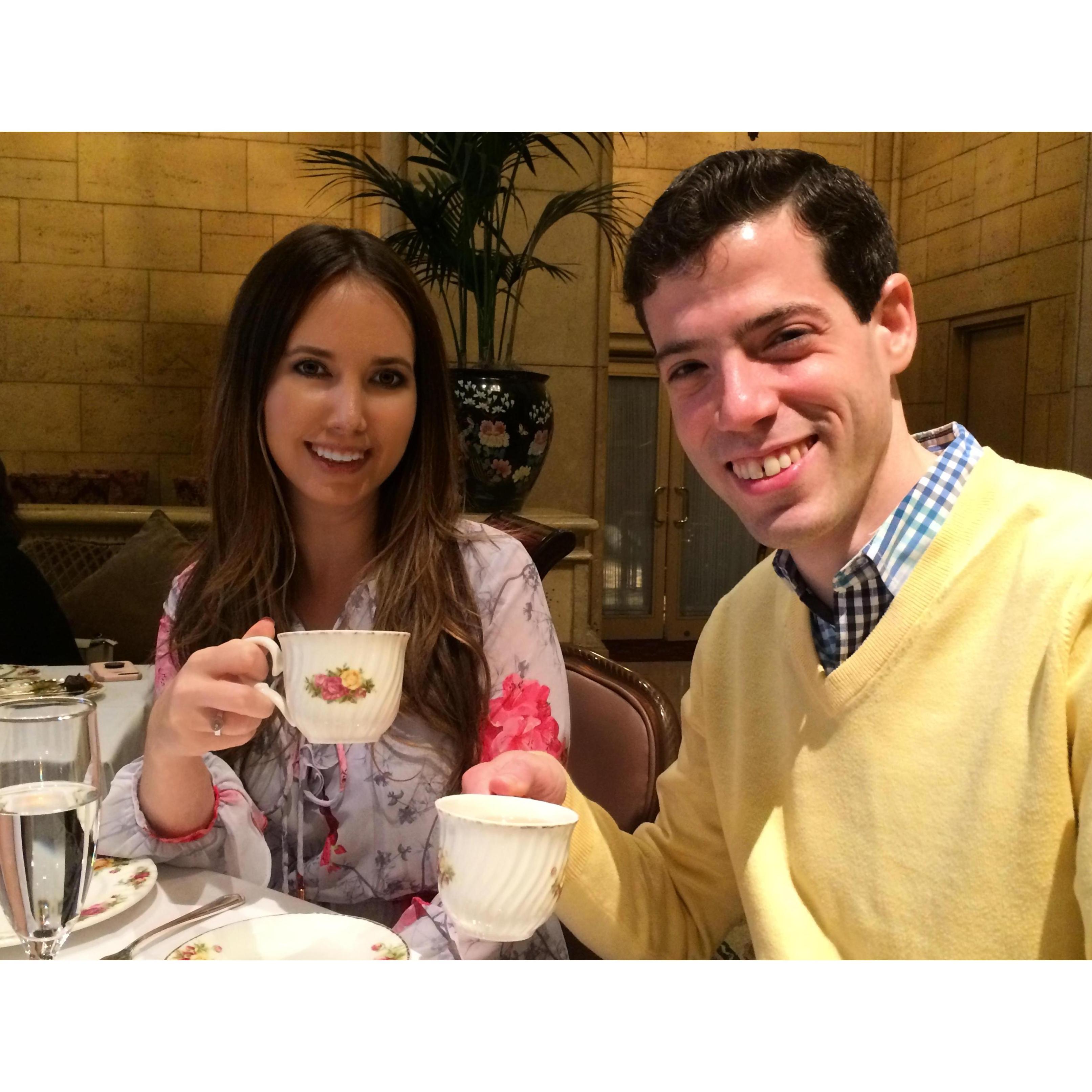 At Lauren and Grandma Betty's Birthday High Tea at the Millennium Biltmore Hotel, January 2019.