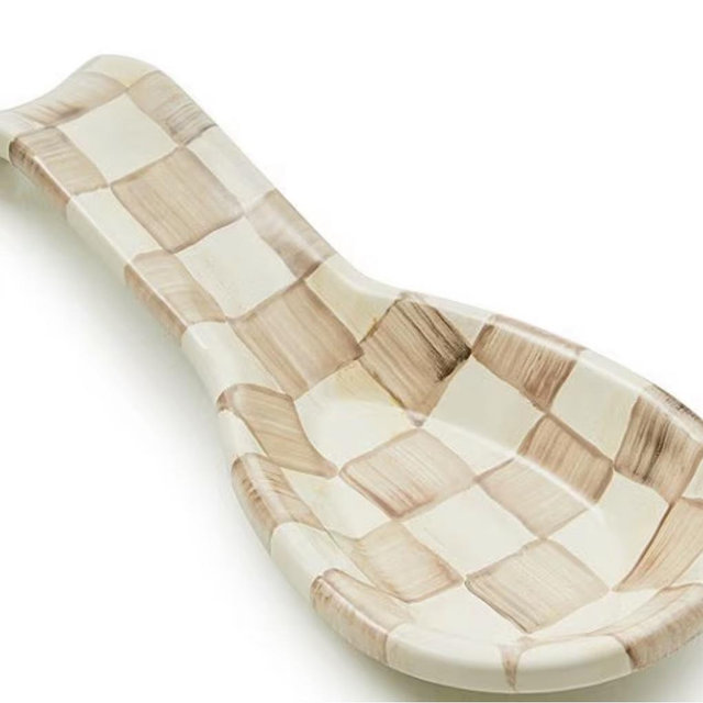 MacKenzie-Childs Check Enamel Spoon Rest
