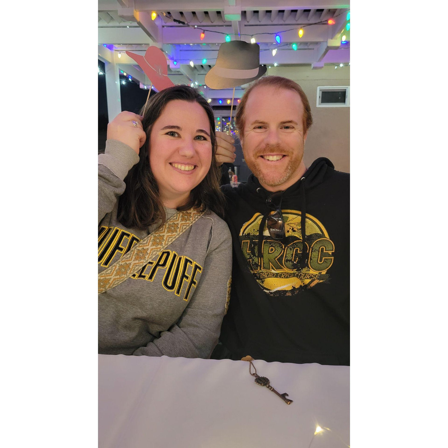 Phil and Alyxa's pajama wedding