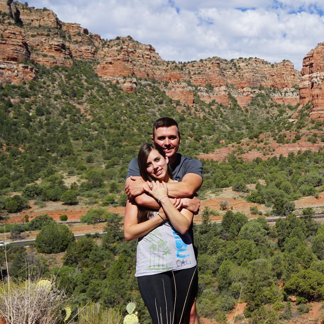 Celebrating our engagement in the red rocks of Sedona