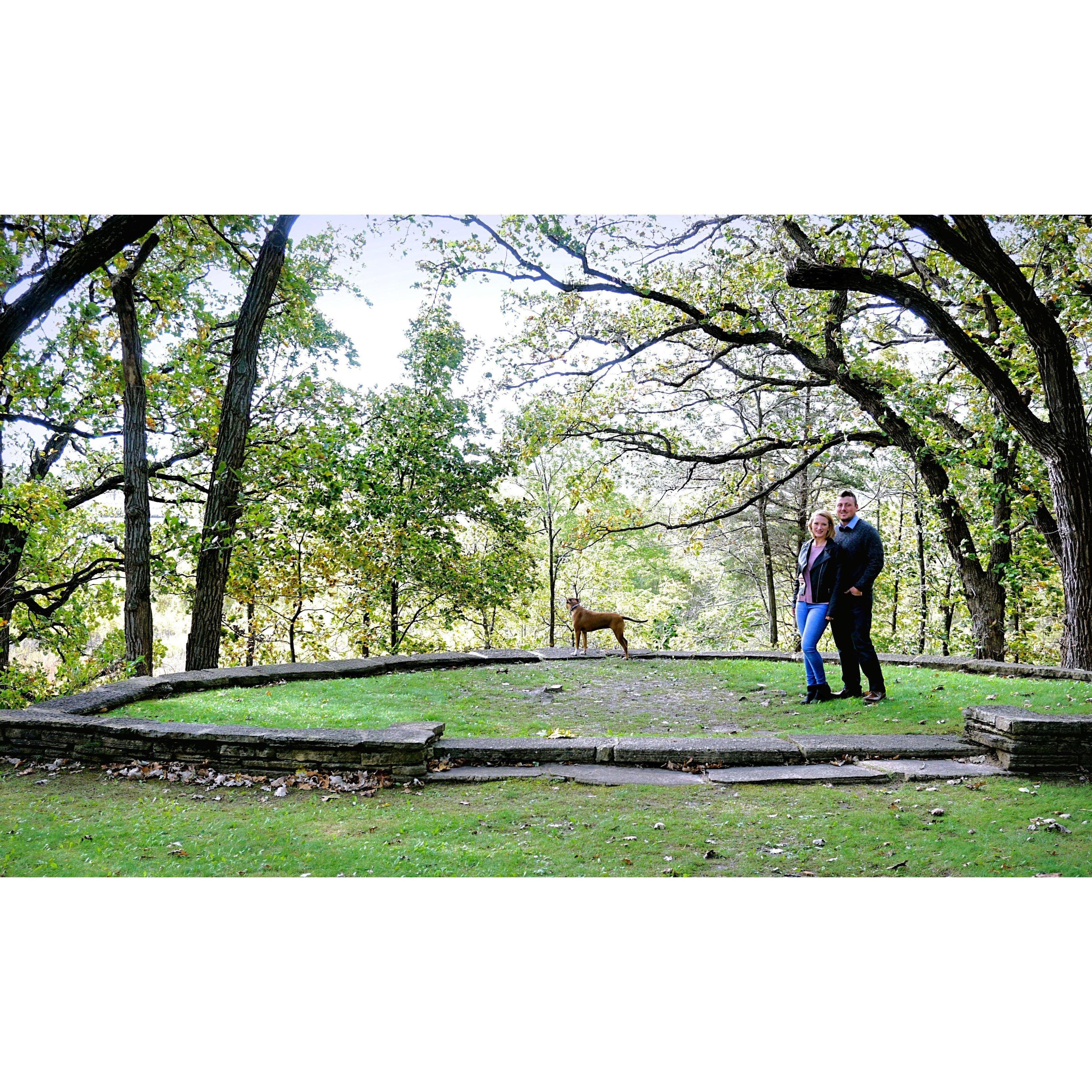 This is the amphitheater at Pleasant Valley Conservation Area where Patrick proposed!