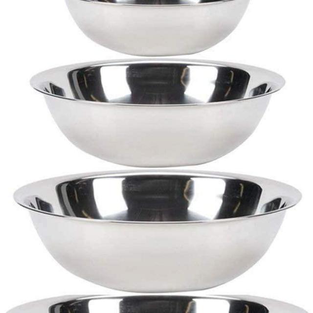 Vollrath Economy Mixing Bowl Set of 5 pcs (0.75, 1.5, 3, 4 & 5-Quart, Stainless Steel)