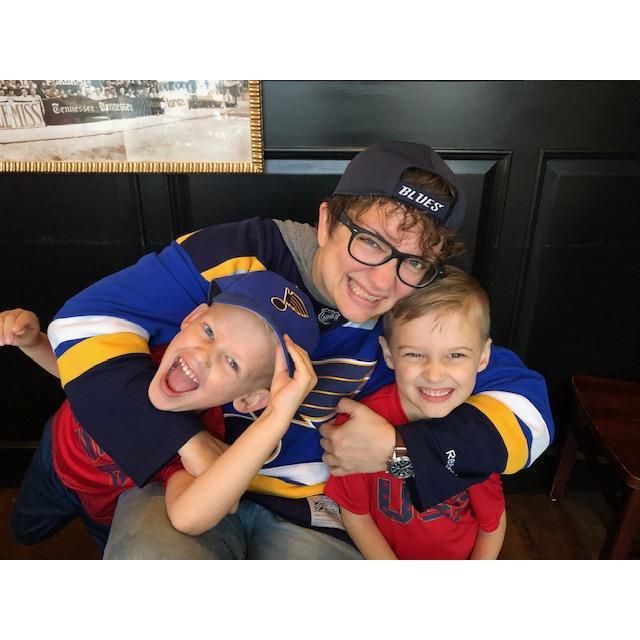 Jennifer with her two favorite boys in the world